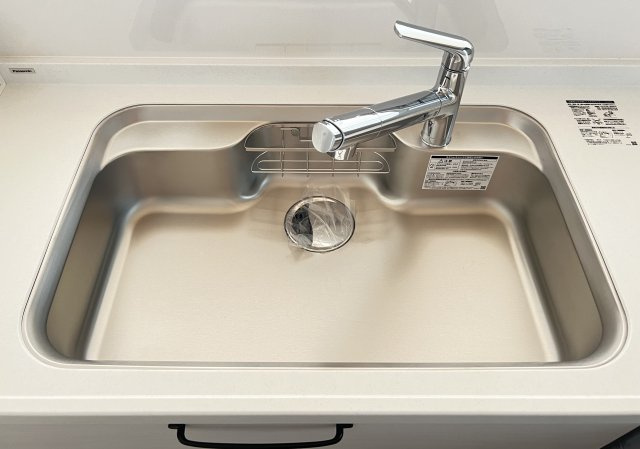 桜井市安倍木材団地1丁目全3区画のキッチン|清潔感たっぷりのステンレスシンク