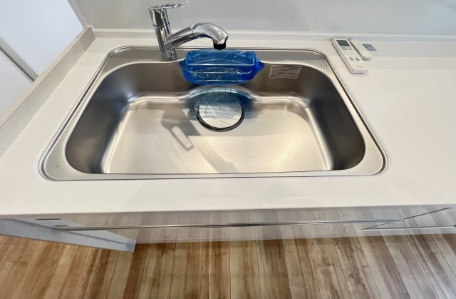 グリーンステージ　浮孔Ⅲのキッチン|清潔感あふれるステンレスシンク