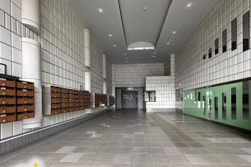 朝倉グリーンマンション　1991年3月築のエントランス