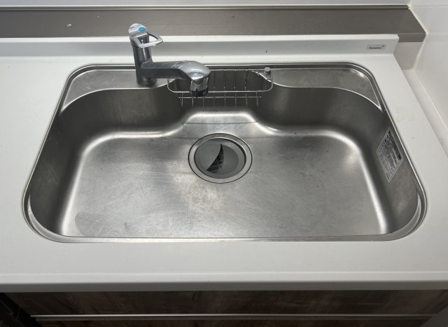 橿原神宮前スカイハイツ9階のキッチン|清潔感たっぷりのステンレスシンク