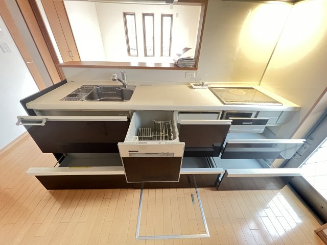 吉野郡大淀町大字北野のキッチン|収納はスライドタイプ