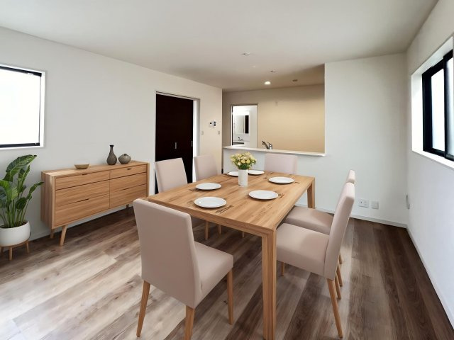 橿原市北妙法寺町5期全1棟の居間・リビング|新鮮な2階リビング。南面リビングで明るいです！