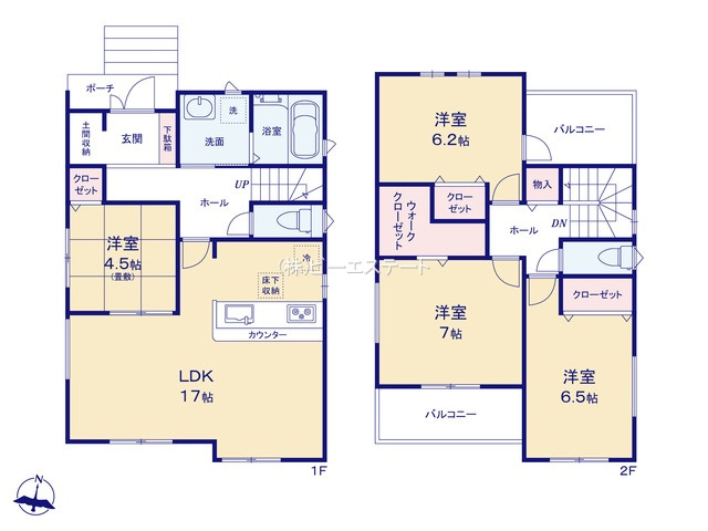 【間取り】 | 東海市第１中央町　１号棟