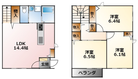 アイエフハイツ甲子園Ⅲの間取り
