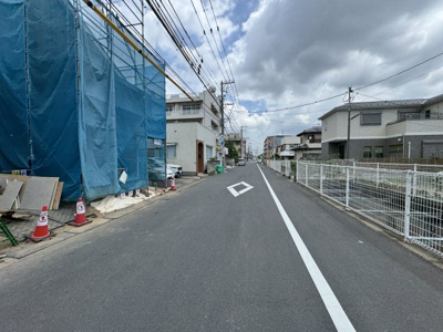 【前面道路含む現地写真】 | 松戸市栄町5丁目 | 東側前面道路・幅員約7ｍ