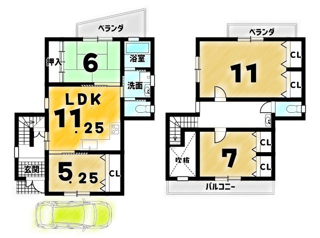 梅津東構口町の間取り