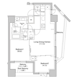 【間取り】 | ザ・パークハビオ荏原中延プレイス