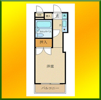 【間取り】 | サンパレス花小金井 | 室内の写真は別号室のものとなります。
こちらのお部屋は中部屋となります。