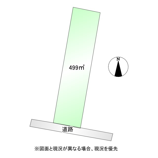 行田市長野　売地の土地図|図面と現況が異なる場合、現況を優先とします。