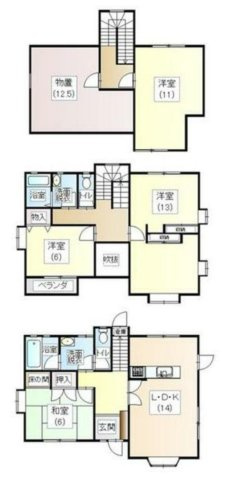 【間取り】 | 仲介手数料無料！西岐波小学校に通えるリフォーム済み中古住宅　宇部市西岐波 | お客様のご意見を凝縮した使いやすい間取り