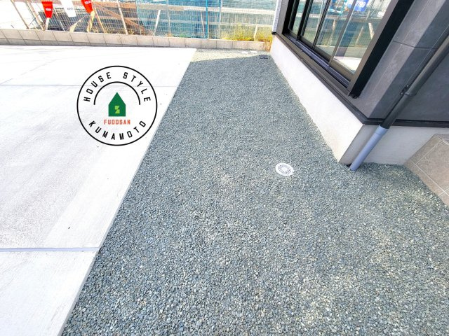 合志市幾久富第2-2棟（1号棟）　の庭|お庭で自由な時間を過ごせます。