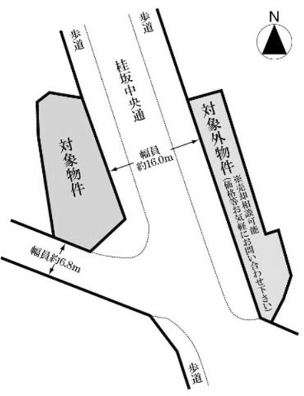 【土地図】 | 大枝北沓掛町六丁目 売土地 | 更地