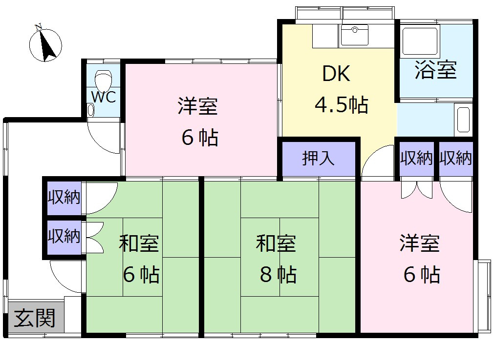 東松山市大字東平 中古戸建の間取り