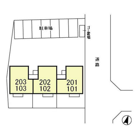 グリーンハイツ Ⅰの区画図