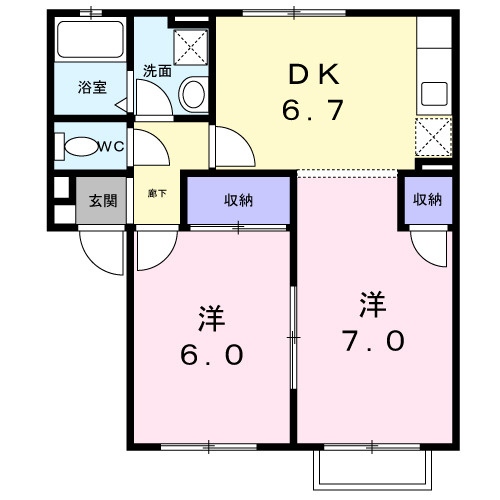 コーポ伊藤養Ｂ棟の間取り