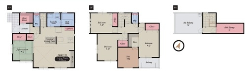 さいたま市北区吉野町　新築一戸建て　クレール吉野町Ⅲ　Bの間取り|さいたま市北区吉野町　新築一戸建て　クレール吉野町Ⅲ　B、4LDK、土地面積m2、建物面積m2