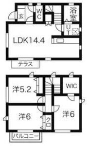 一宮市下沼町戸建Ａ棟の間取り