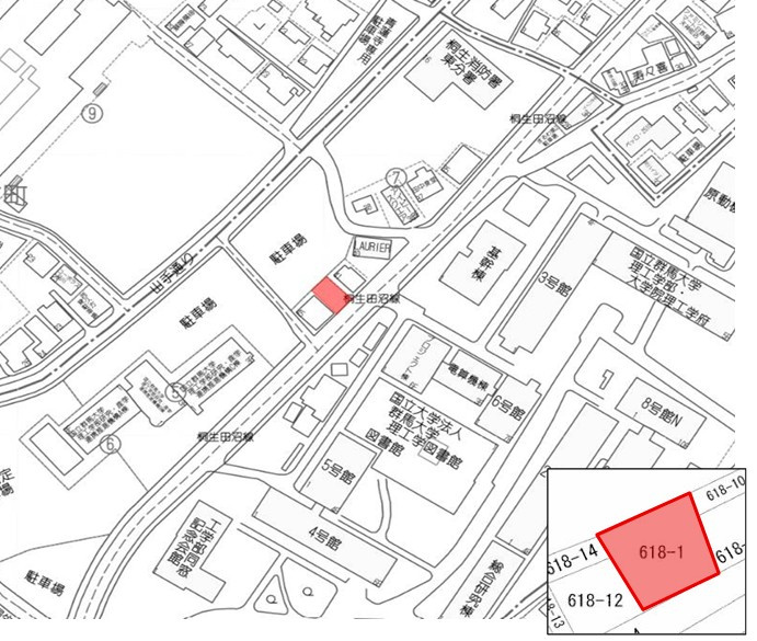 桐生市天神町1丁目土地の地図