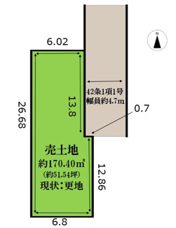 【土地図】 | 門真市四宮6丁目　土地