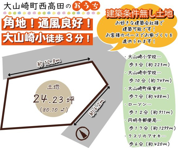 乙訓郡大山崎町字大山崎小字西高田の売地