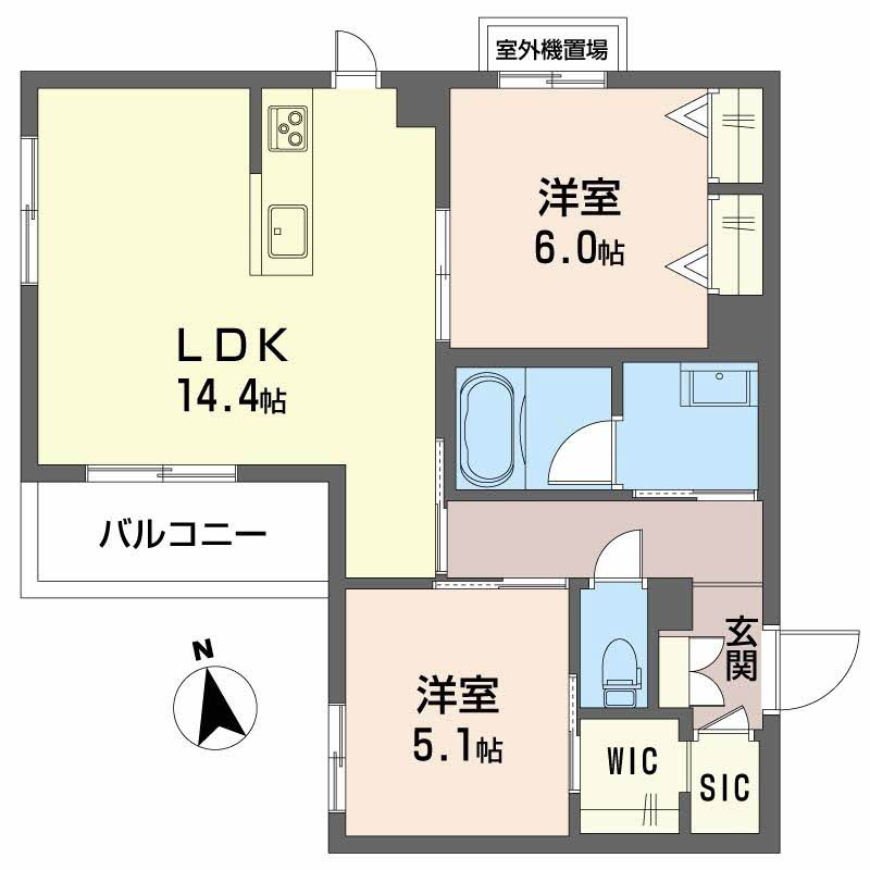 プレミアス鳳Ⅱの間取り