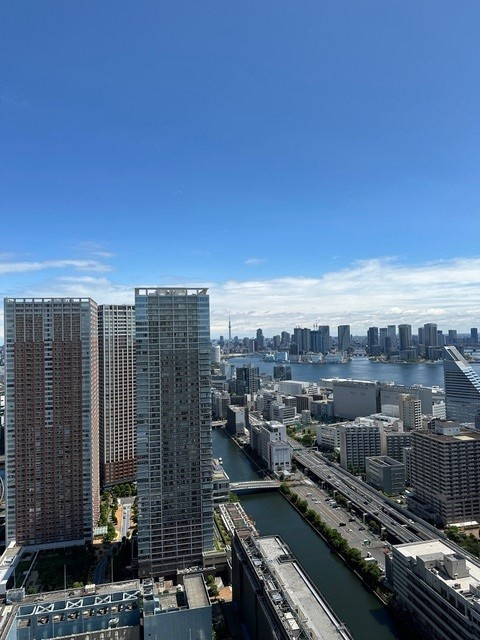 芝浦アイランドケープタワーの展望|運河が望めます