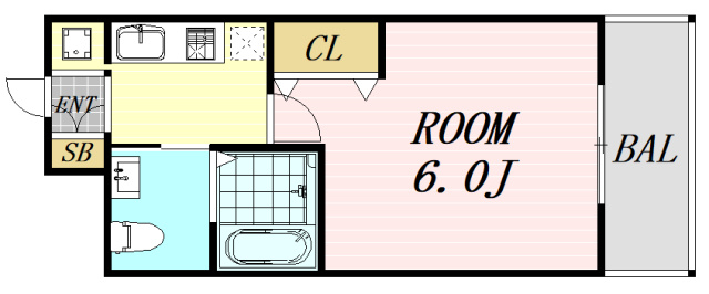 パークヒルズ新大阪ウィル　仲介手数料無料の間取り