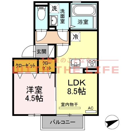 アザール【10，000円キャッシュバック対象物件】の間取り