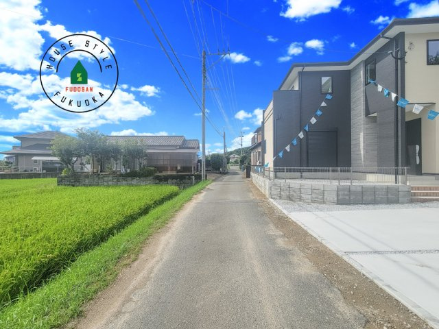 糟屋郡粕屋町大字江辻第6-1棟（1号棟）の前面道路含む現地写真|前面道路です。