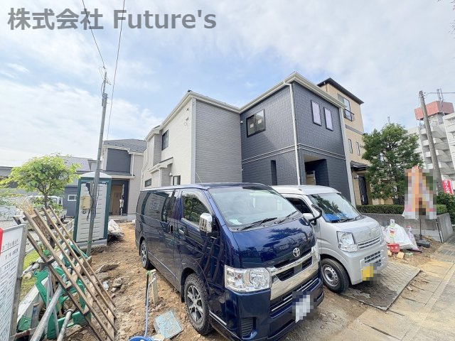 流山市加1丁目　新築戸建　全2棟　A号棟の外観|現地の写真になります。