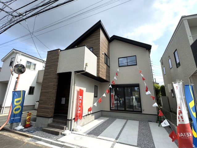 松戸市栗ケ沢新築戸建（栗ケ沢４期）の外観|完成済み内覧可能です！！