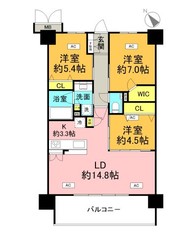 〇ブランシエラ那覇古波蔵パークフロントの間取り