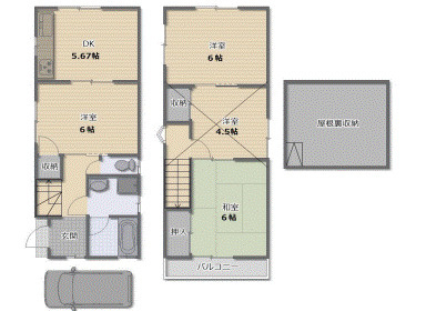 【間取り】 | 八尾市堤町1丁目中古一戸建