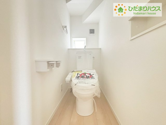 いわき市平下平窪第6　新築戸建　1号棟のトイレ|トイレは1F、2F共に完備！取り合いになることがありませんね(^^)/