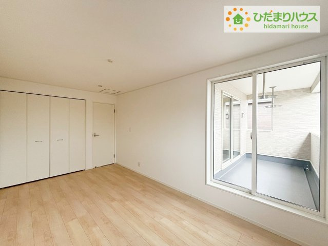 いわき市平下平窪第6　新築戸建　1号棟の寝室|大きなベッドを置いても余裕の広さの主寝室♪♪