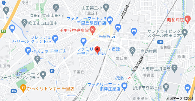 アウラ千里丘の地図