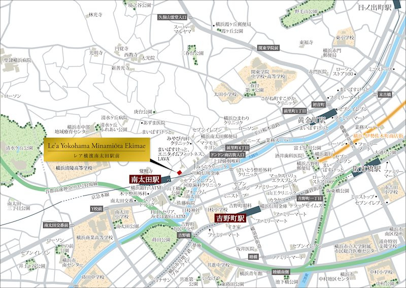 Le'a横濱南太田駅前の地図