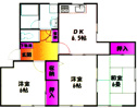 【間取り】 | 広々とした3DKの間取り！