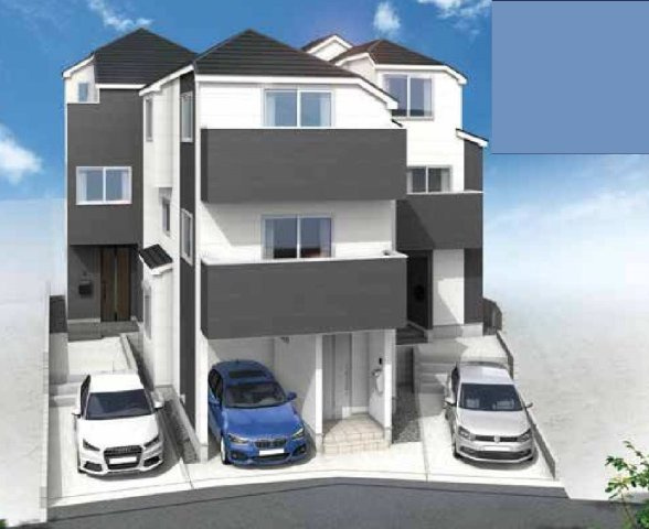 【横浜市旭区さちが丘193-4全3棟新築戸建て】★仲介手数料無料★（さちが丘小学校・万騎が原中学校））の外観パース