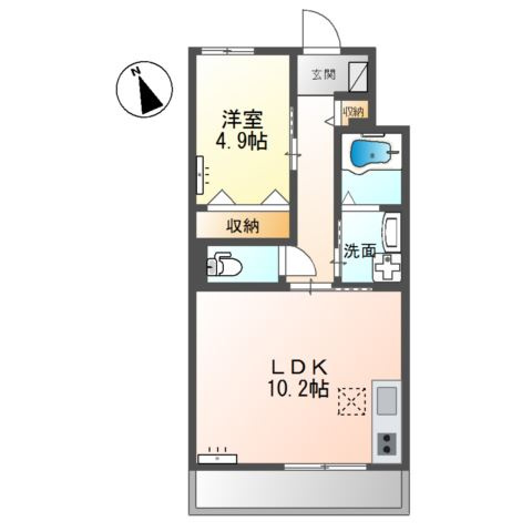 日高市上鹿山マンション新築工事の間取り