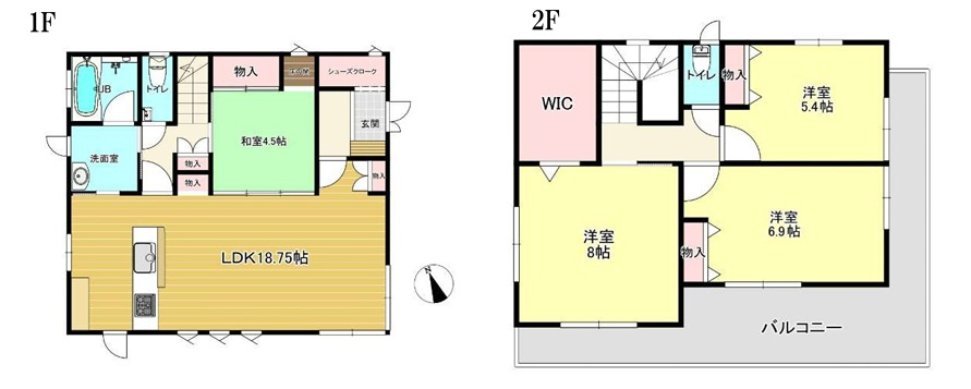 熊谷市拾六間　中古戸建の間取り