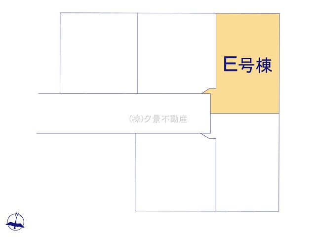《仲介手数料無料》中央区新中里４丁目15(E号棟)新築一戸建てハートフルタウンの区画図