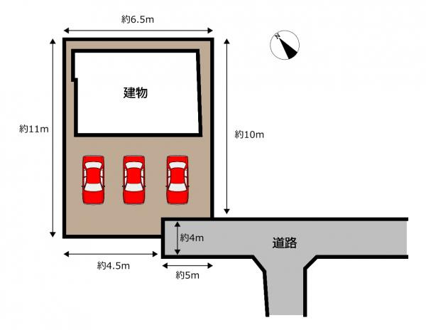 富士市石坂の中古一戸建|【現況販売】区画図