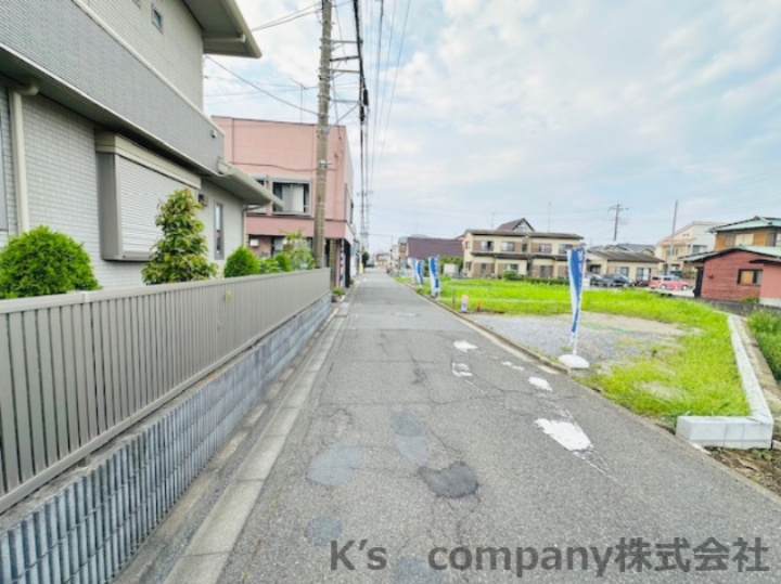 ■高座郡寒川町一之宮1丁目　建築条件無し　売地　区画3の前面道路含む現地写真|前面道路の様子です◇