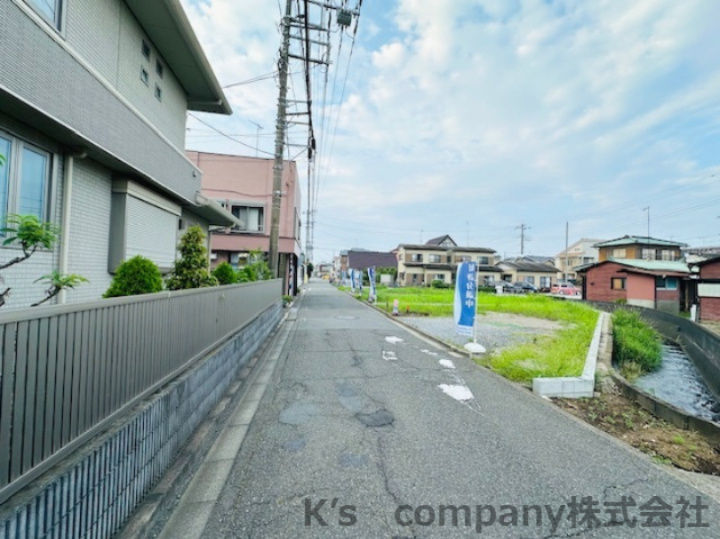 ■高座郡寒川町一之宮1丁目　建築条件無し　売地　区画2の前面道路含む現地写真|前面道路の様子です◇