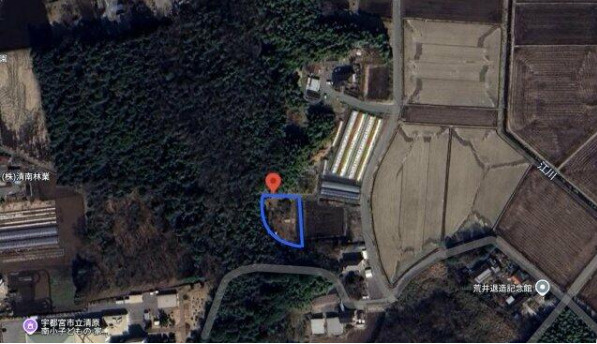 現況引き渡し　広大な宅地　宇都宮市上籠谷町の土地図