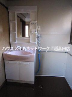 土橋貸家Ａの洗面所|洗髪洗面化粧台