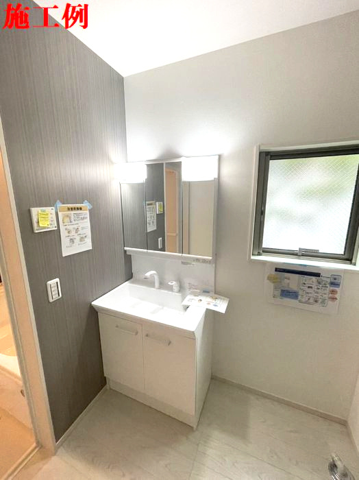 藤沢市善行坂2丁目新築戸建て　1期1号棟の独立洗面台|洗面化粧台施工例