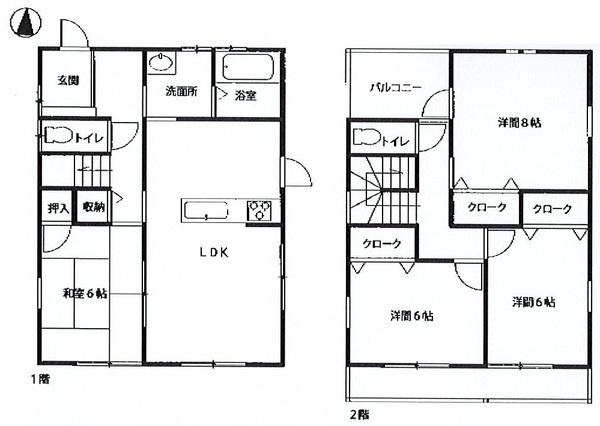 岡崎市大平町・中古戸建の間取り