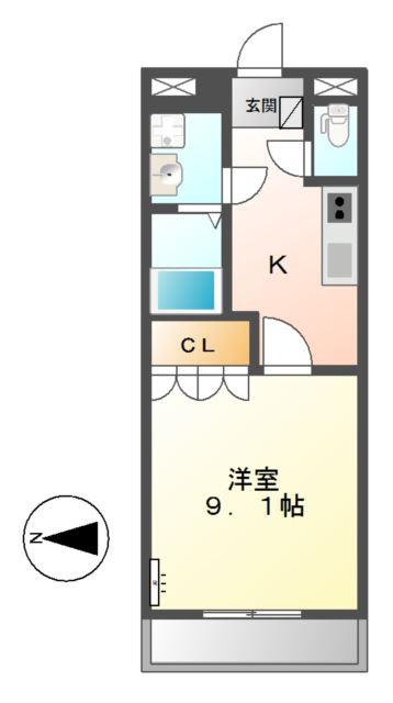 グランデール栄の間取り